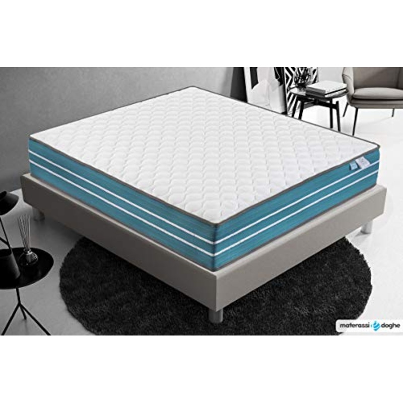 Materassiedoghe – Materasso Singolo Memory Foam con 4 cm di Memory – Ortopedico – 9 Zone differenziate – Ortopedico – Ergonomico – Antibatterico – 100% Made in Italy (180×200)