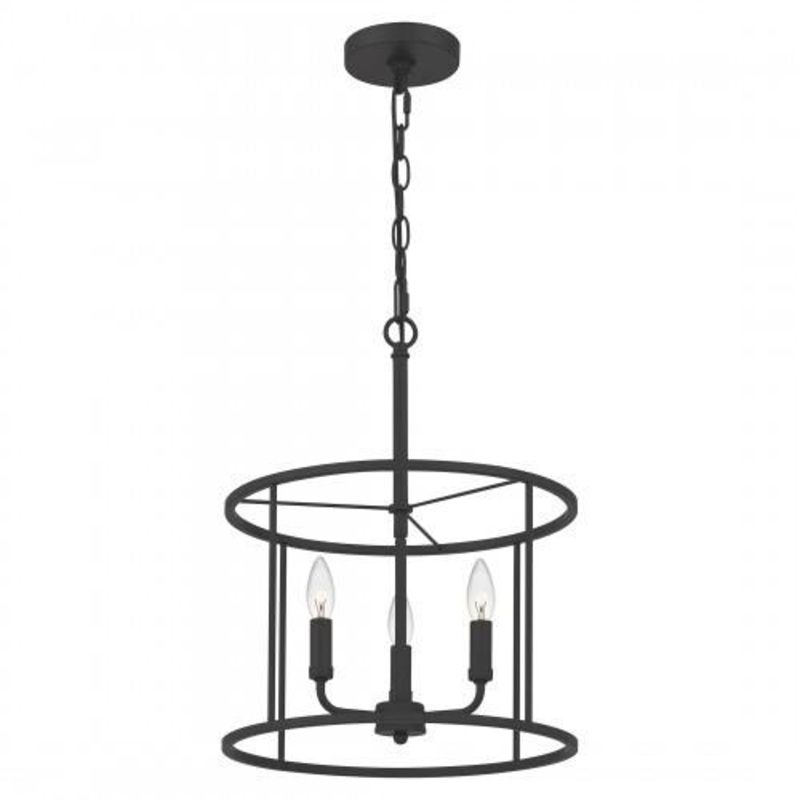 Quoizel ABR2814MBK Abner Pendant 3  light matte black Pendant
