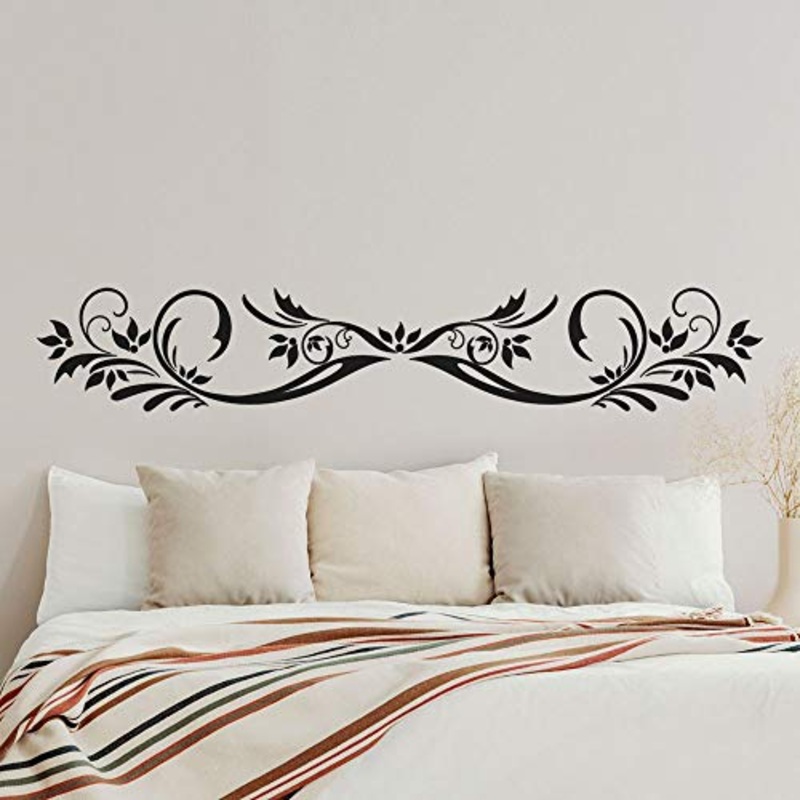 T-MK371 – Adesivi per testiera del letto, 32 x 180 cm, colore: Nero