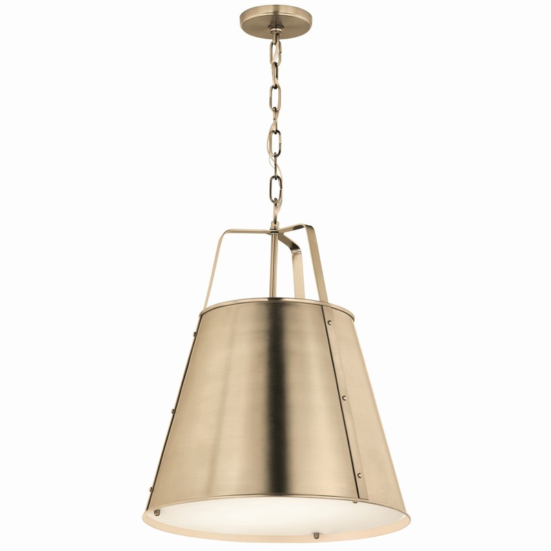 Two Light Pendant from the Etcher Collection in Champagne Bronze Finish by Kichler