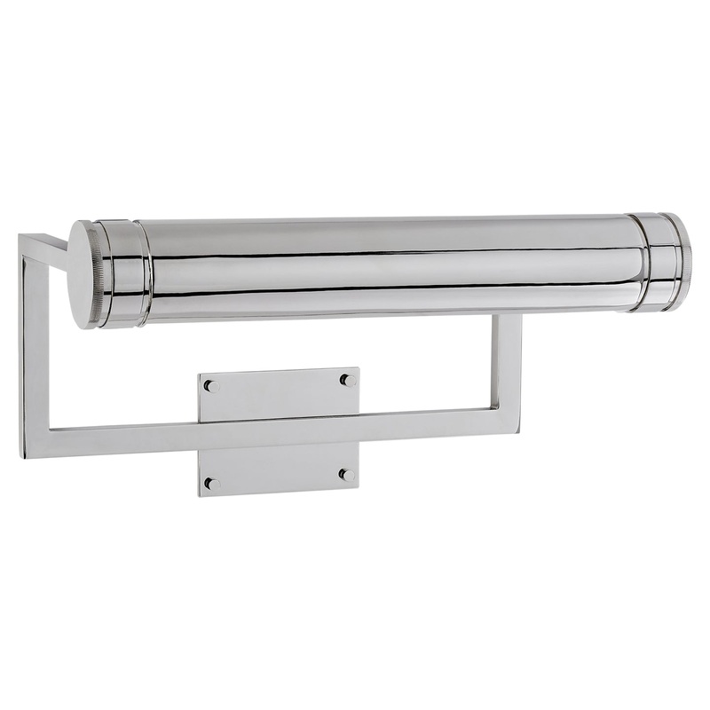 Two Light Picture Light from the Cosmopolitan Collection in Polished Nickel Finish by Visual Comfort Signature