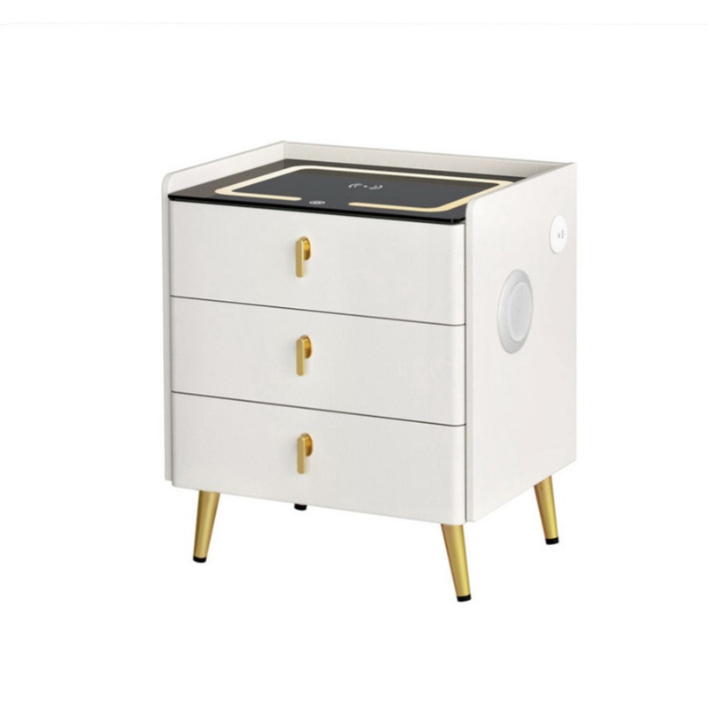 Artiss Bedside Table Wireless Charging – ALMA White