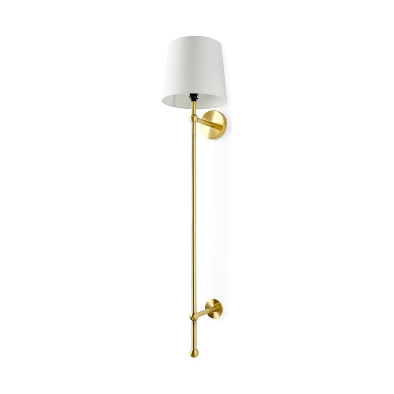 Chester Wall Sconce Gold Metal | Cream Shade