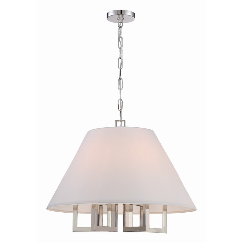 Crystorama 2256-PN Westwood Six Light Chandelier Polished Nickel