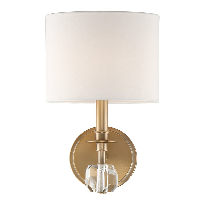 Crystorama CHI-211-AG Chimes One Light Wall Sconce Aged Brass