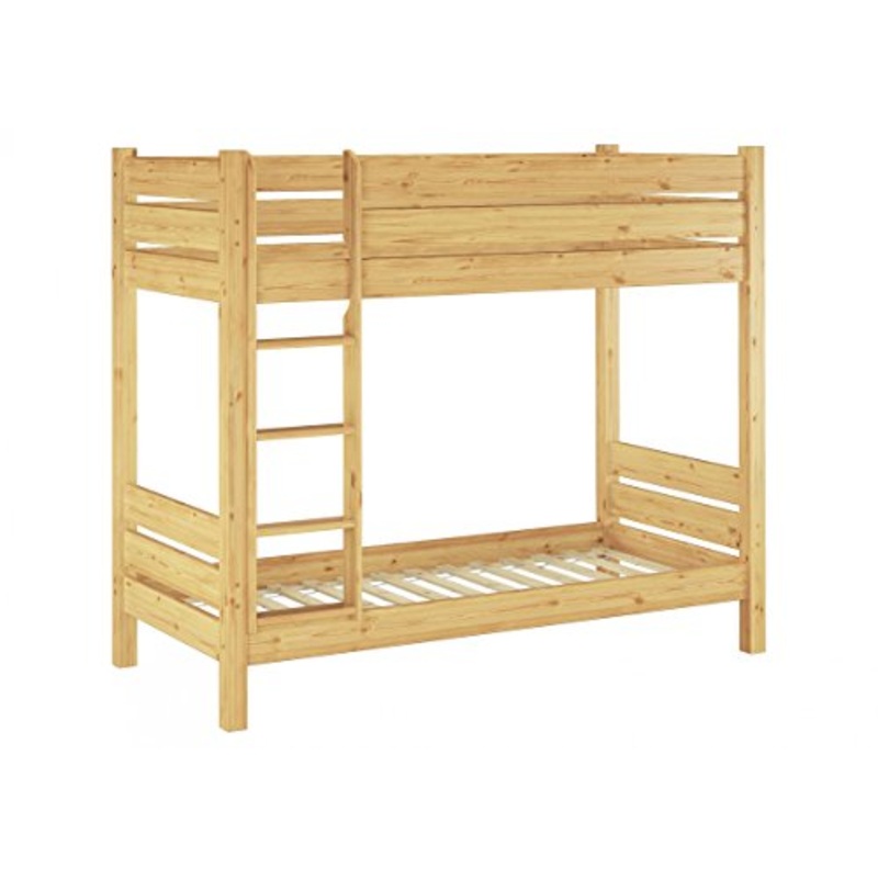 Erst-Holz Solido Letto a Castello in Pino Anche per Adulti 90×200 con doghe rigide 60.16-09