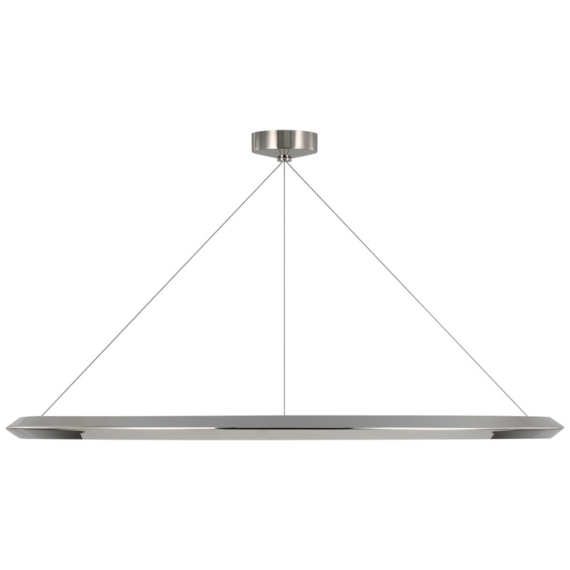 LED Chandelier from the Encircle Collection in Polished Nickel Finish by Visual Comfort Signature
