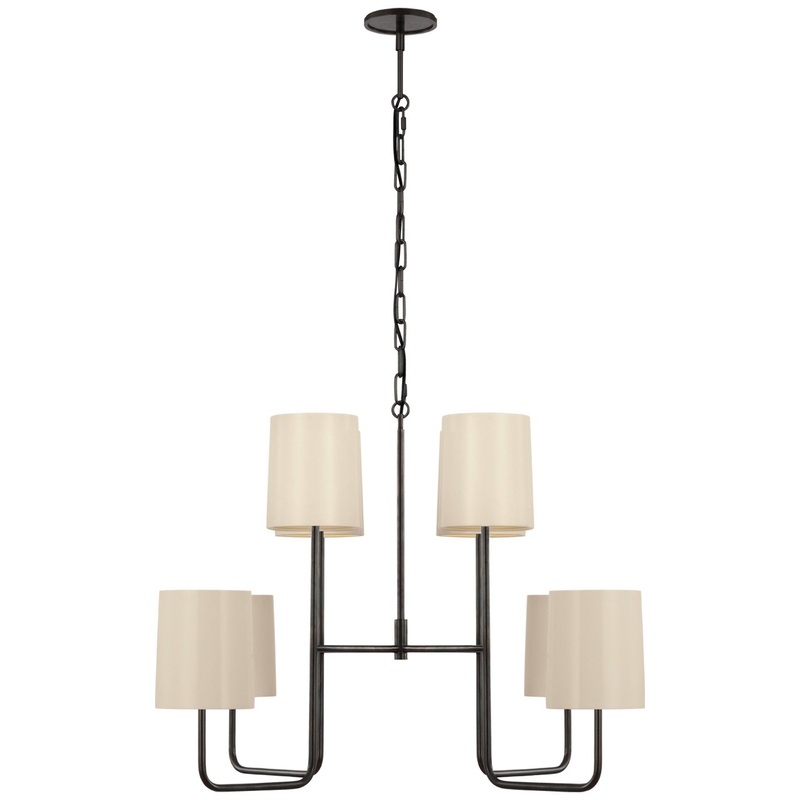 LED Chandelier from the Go Lightly Collection in Bronze Finish by Visual Comfort Signature