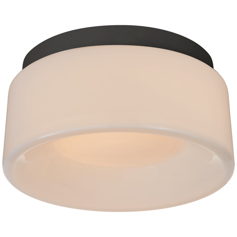 LED Flush Mount from the Halo Collection in Matte Black Finish by Visual Comfort Signature