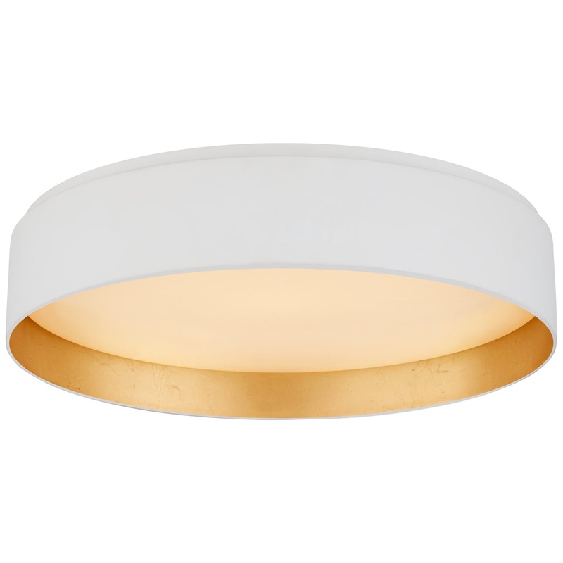 LED Flush Mount from the Shaw Collection in Matte White Finish by Visual Comfort Signature