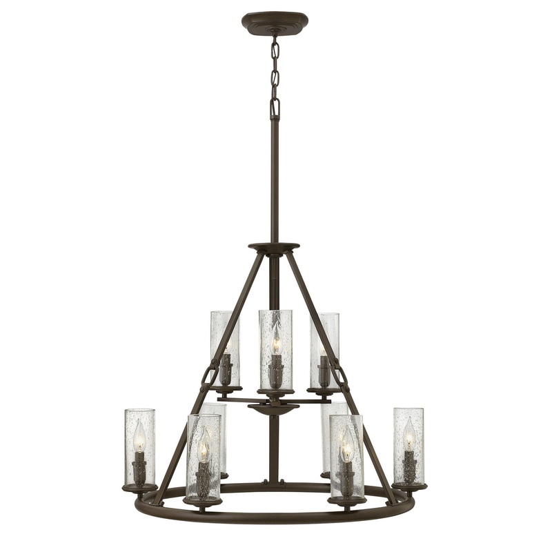 LED Foyer Pendant from the Dakota Collection in Oil Rubbed Bronze Finish by Hinkley