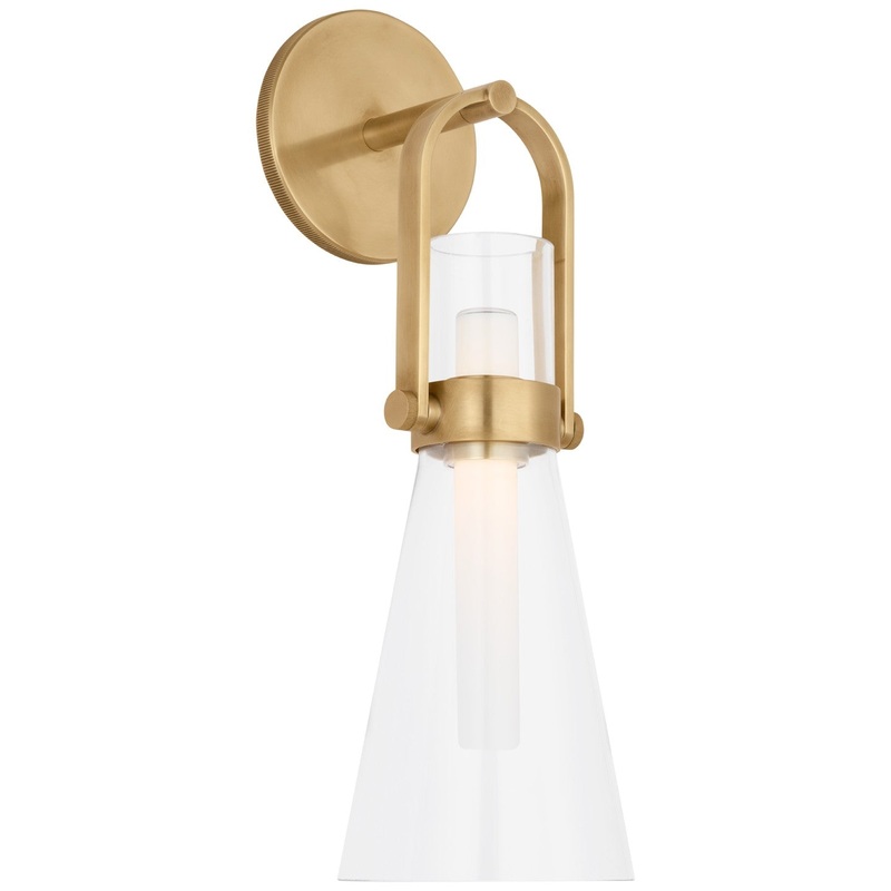 LED Wall Sconce from the Larkin Collection in Hand-Rubbed Antique Brass Finish by Visual Comfort Signature