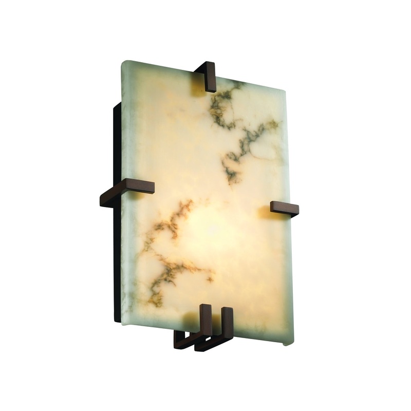LED Wall Sconce from the LumenAria Collection in Dark Bronze Finish by Justice Designs