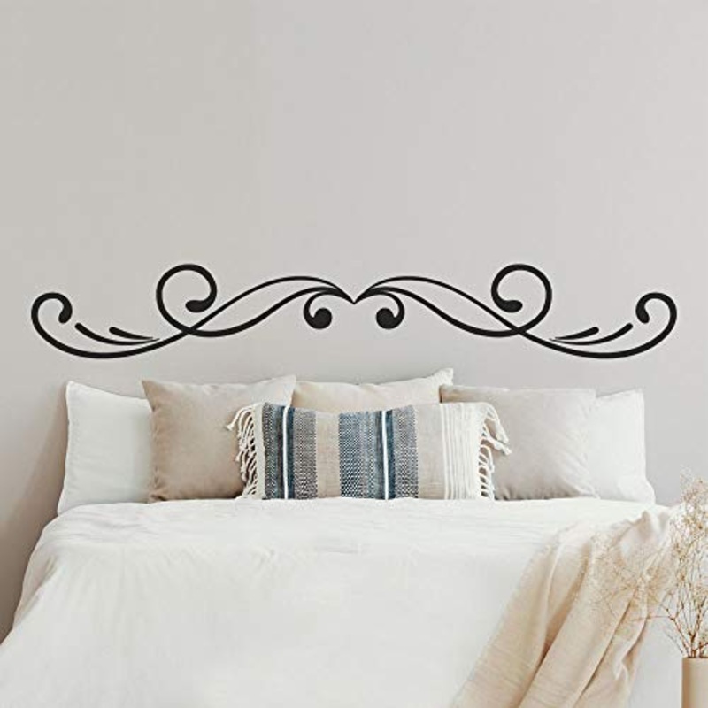 T-MK391 – Adesivi per testiera del letto, 20 x 140 cm, colore: Nero