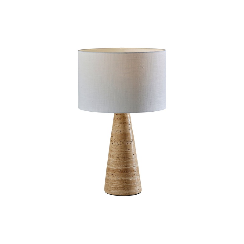 Travis Table Lamp Travertine Stone