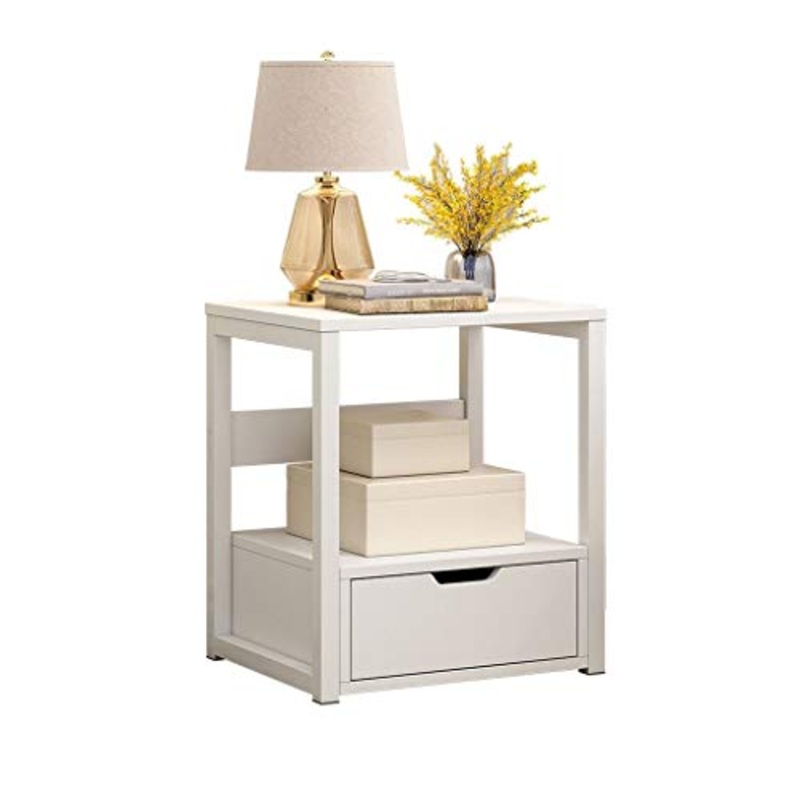 zlw-shop Tavolino da caff Comodino Multifunzionale con cassettiera Comodino Comodino Economico (Marrone) Tavolino da Salotto (Color : White)