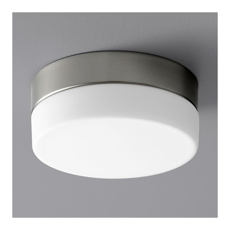 Zuri Single-Light 7.25″ LED Flush Mount Ceiling Fixture – Satin Nickel