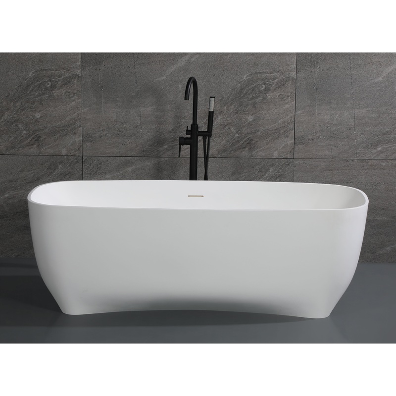 67″ White Matte Solid Surface Resin Bathtub