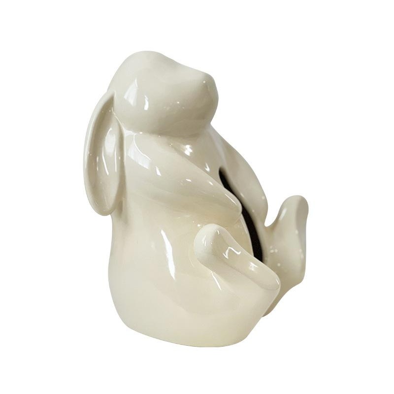 Artisan Ceramic Tissue Box Holder – Medium-High Fired Home Decor Organizer(Cream color)