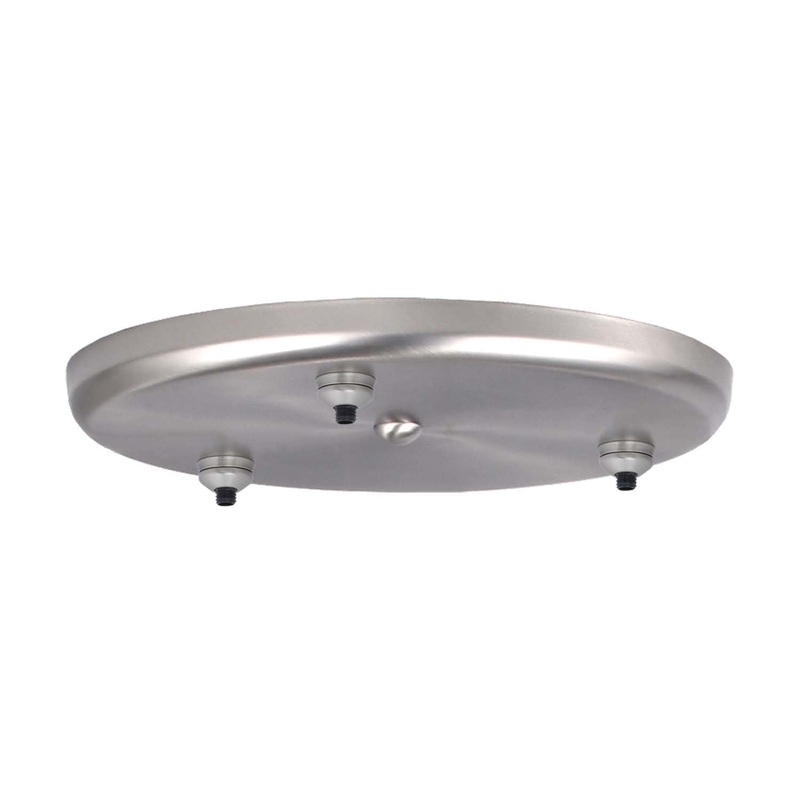 Besa T23XL-SN Canopies & Accessories Three Light Bar Canopy Satin Nickel (Discontinued)