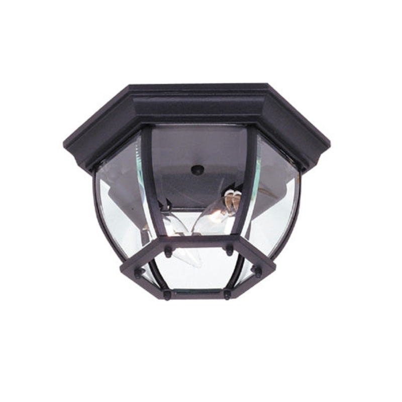 Classico Outdoor Ceiling Flush Light – Black