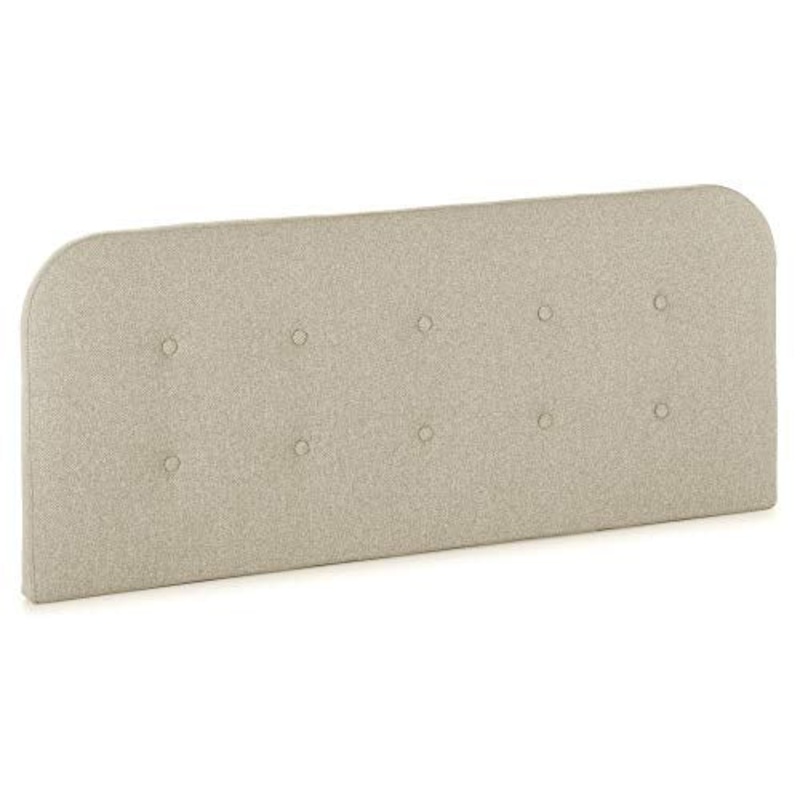 marcKonfort Testiera Rivestita in Tela Saona 160×60 cm Color Beige, Imbottita con spuma, Bottoni capitonn, 8 cm di Spessore, Include harware per Il Fissaggio alla Parete