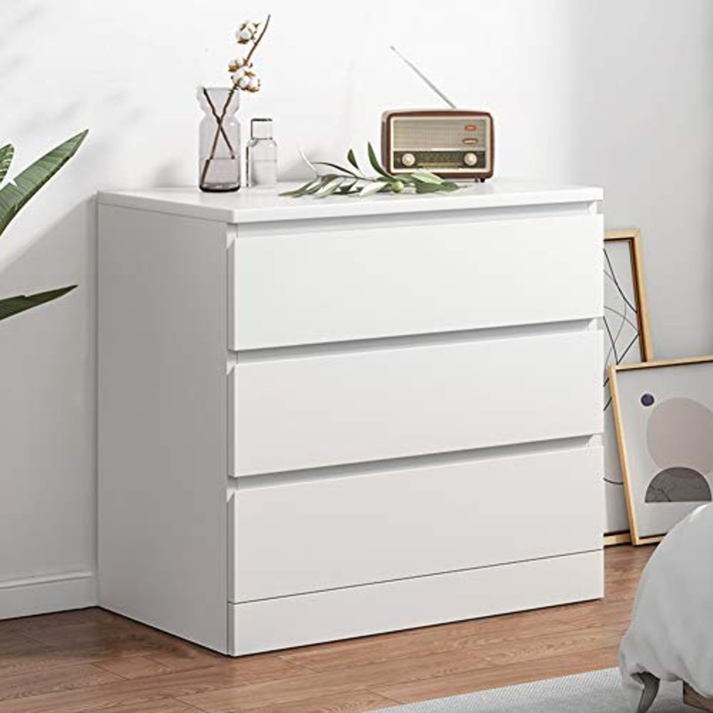 RR-YRN Comodino Bianco Comodino, Armadietto da 3 Cassetti, Semplice Comodino Moderno E Comodo, Comodino, Mobili da Camera da Letto Comodino, 60 * 42 * 67 Cm
