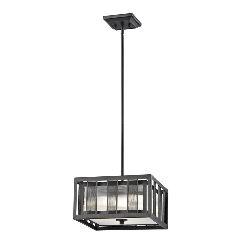 Three Light Pendant from the Meridional Collection in Bronze Finish by Z-Lite