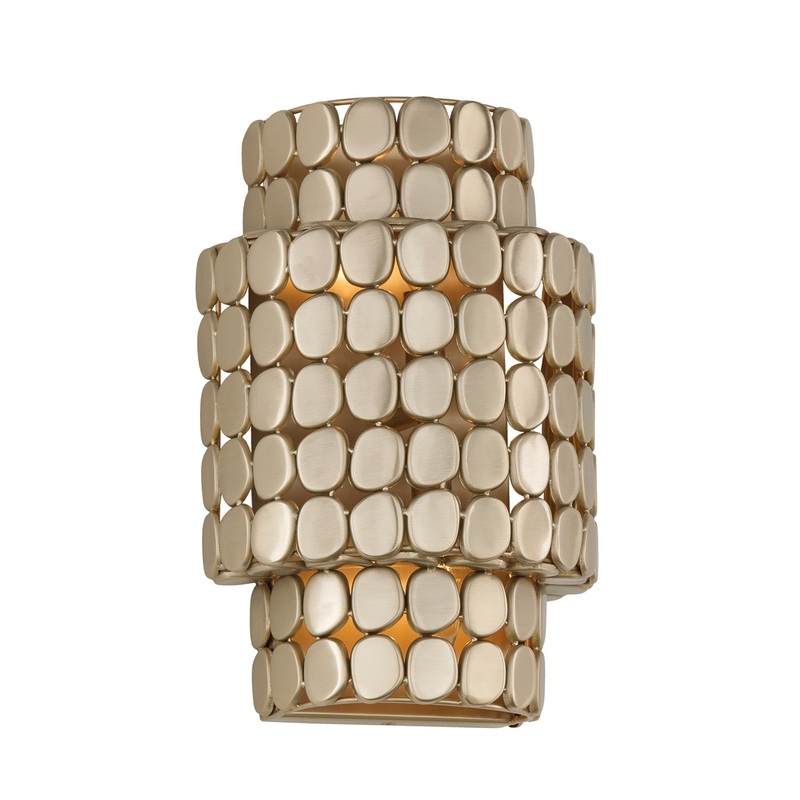 Two Light Wall Sconce from the Eliana Collection in Champagne Brass Finish by Capital Lighting