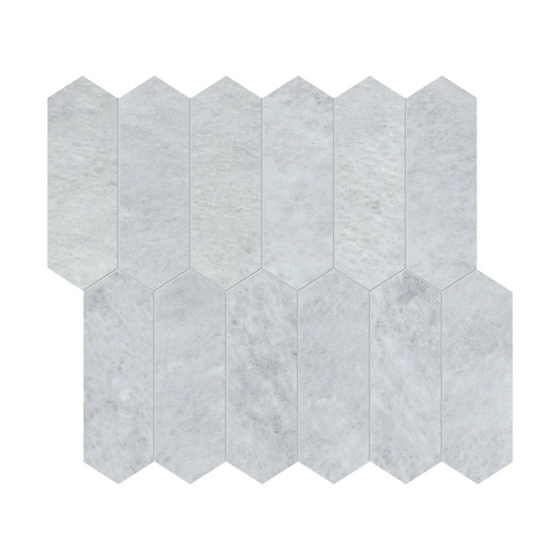 2″ x 6″ Aura Fresca Picket Honed Marble Mosaic 1 Sheet = .87 Sqft 2″ x 6″