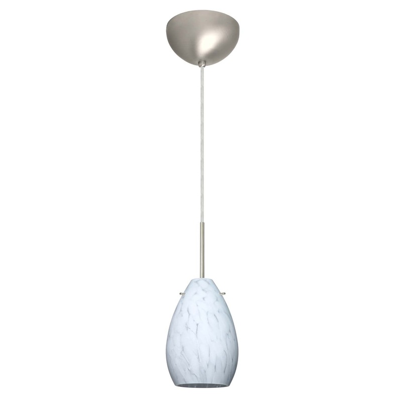 Besa 1BC-171319-SN Pera One Light Pendant Satin Nickel
