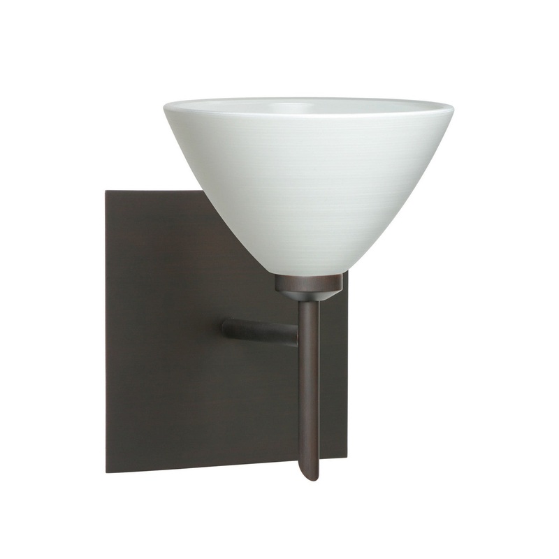 Besa 1SW-1743KR-BR-SQ Domi One Light Wall Sconce Bronze