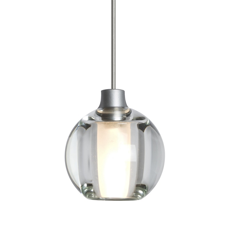 Besa XP-BOCA5CL-SN Boca 5 One Light Pendant Satin Nickel