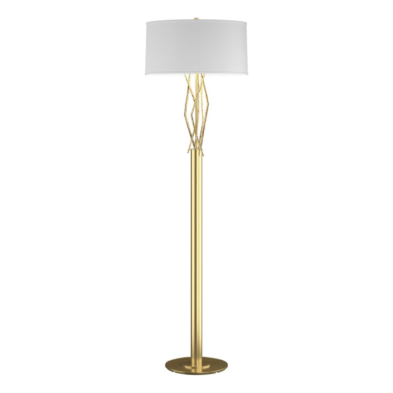 Brindille Floor Lamp Modern Brass Natural Anna Shade (SF)