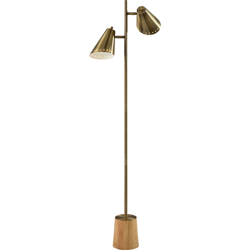 Josephine Floor Lamp Antique Brass