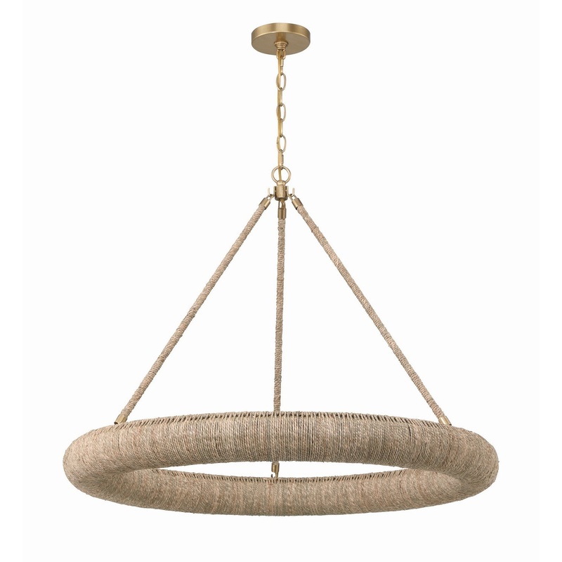LED Chandelier from the Oakley Collection in Soft Gold Finish by Crystorama