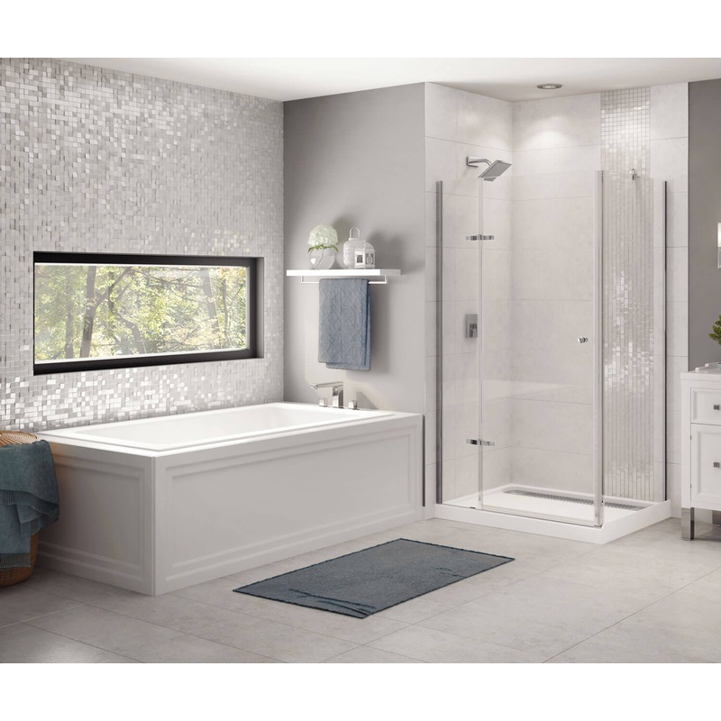 MAAX 105721-107-001-100 Skybox 7236 Acrylic Drop-in End Drain Hydrosens Bathtub in White