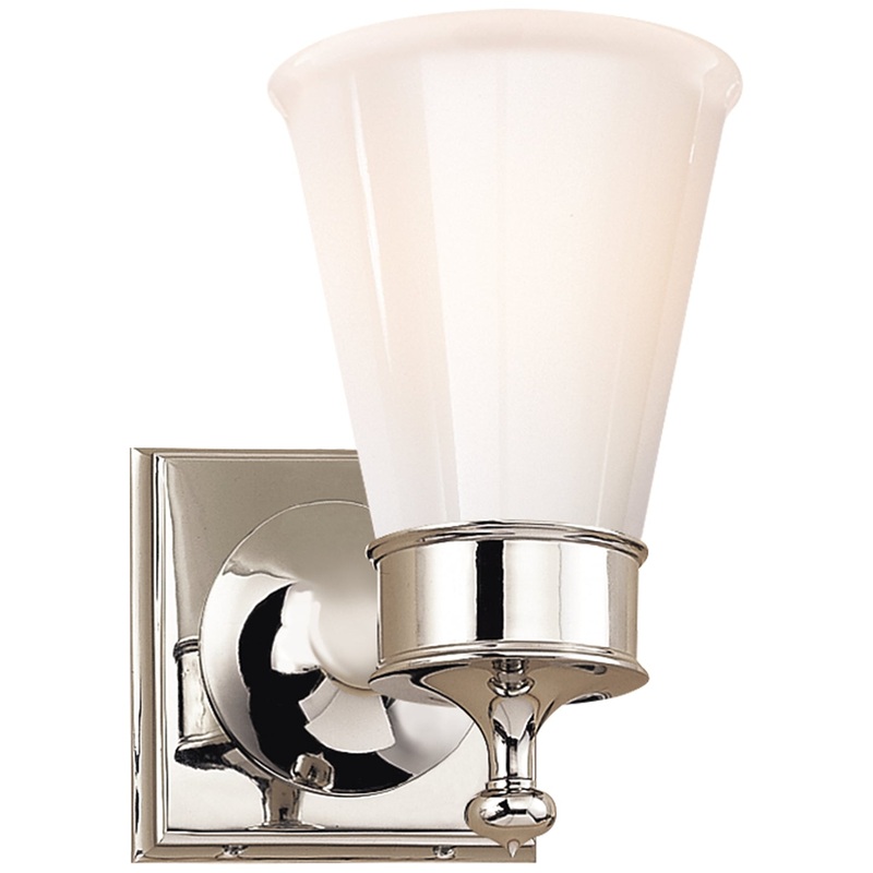One Light Wall Sconce from the Siena Collection in Polished Nickel Finish by Visual Comfort Signature
