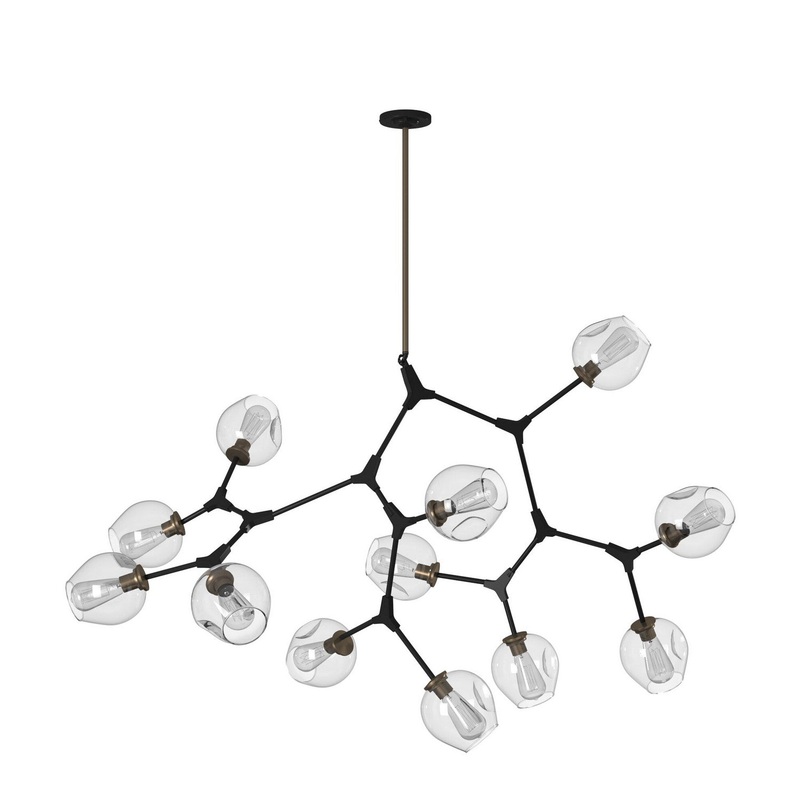 Organic Chandelier – Vintage Brass / 58