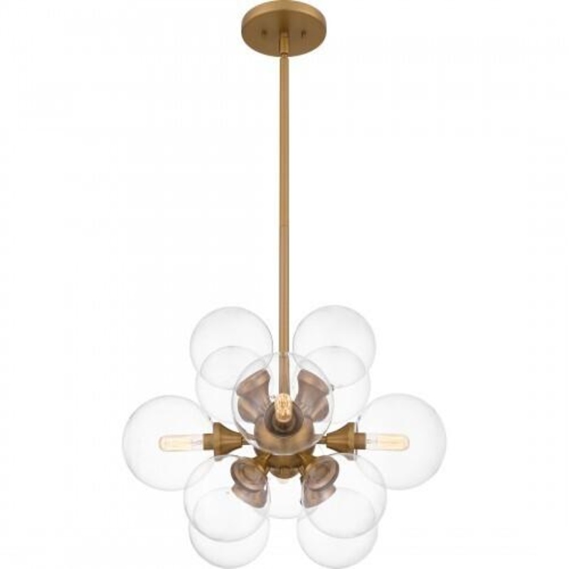 Quoizel GLI2820BWS Glinda Pendant 4 lights brushed weathered brass Pendant