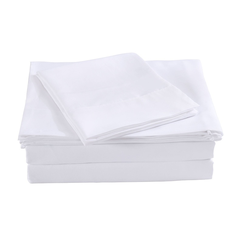 Royal Comfort Bamboo Blended Sheet & Pillowcases Set 1000TC Ultra Soft Bedding – King – White