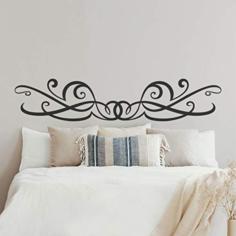 T-MK442 – Adesivi per testiera del letto, 29 x 140 cm, colore: Nero