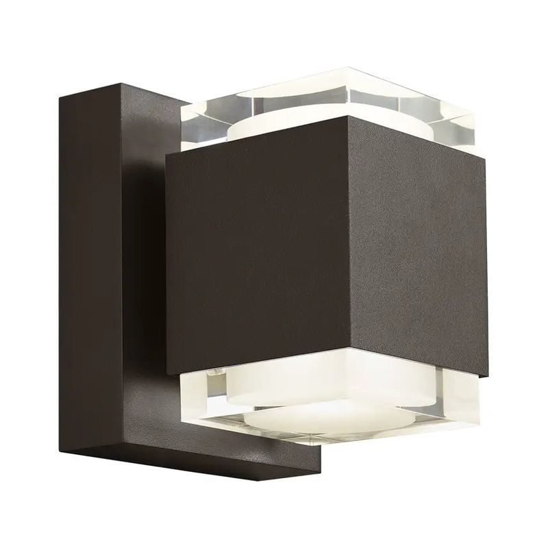 Voto 6 Outdoor Wall Up & Downlight Bronze In-Line Fuse + Surge Protection