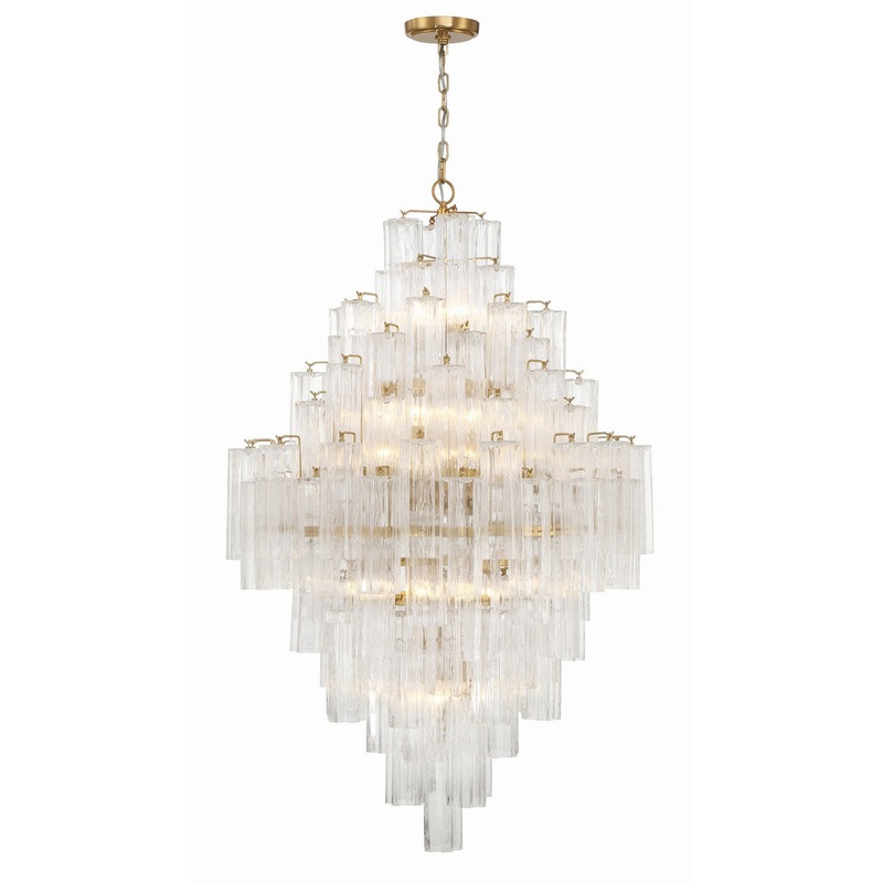20 Light Chandelier from the Addis Collection in Aged Brass Finish by Crystorama