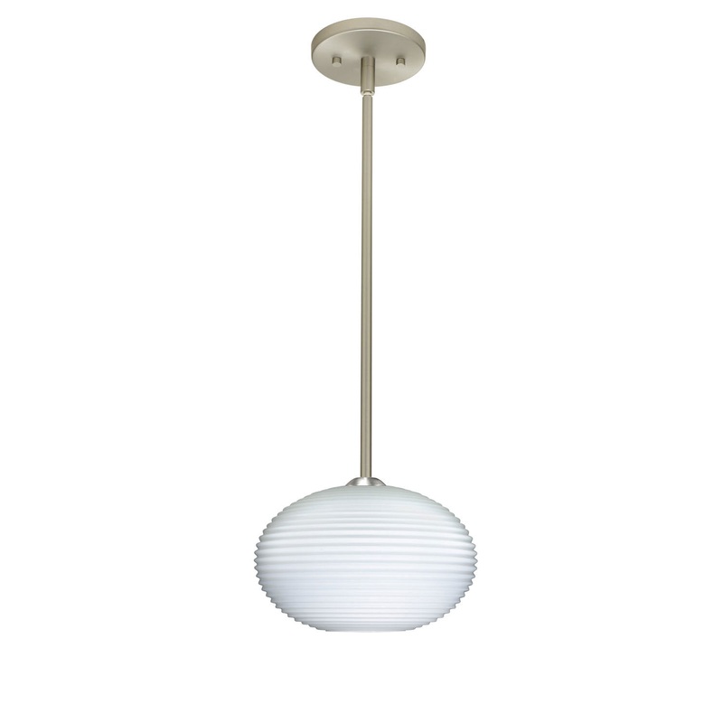 Besa 1TT-491307-SN Pape One Light Pendant Satin Nickel