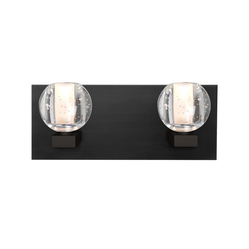 Besa 2WF-BOCABB-BK Besa Boca 3 Vanity Two Light Vanity Black