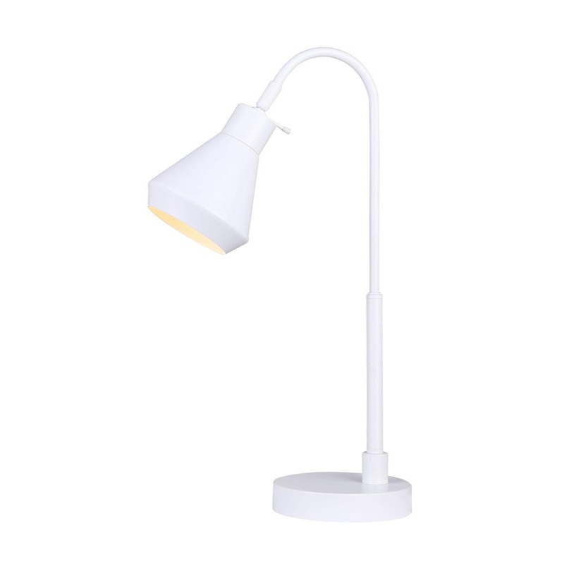 Canarm ITL1020A21WH Byck One Light Table Lamp Matte White (Discontinued)