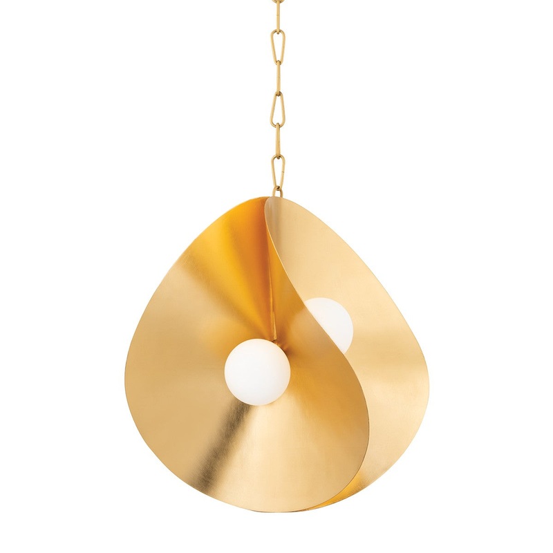 Corbett Lighting 330-24-GL Peony Four Light Pendant Gold Leaf