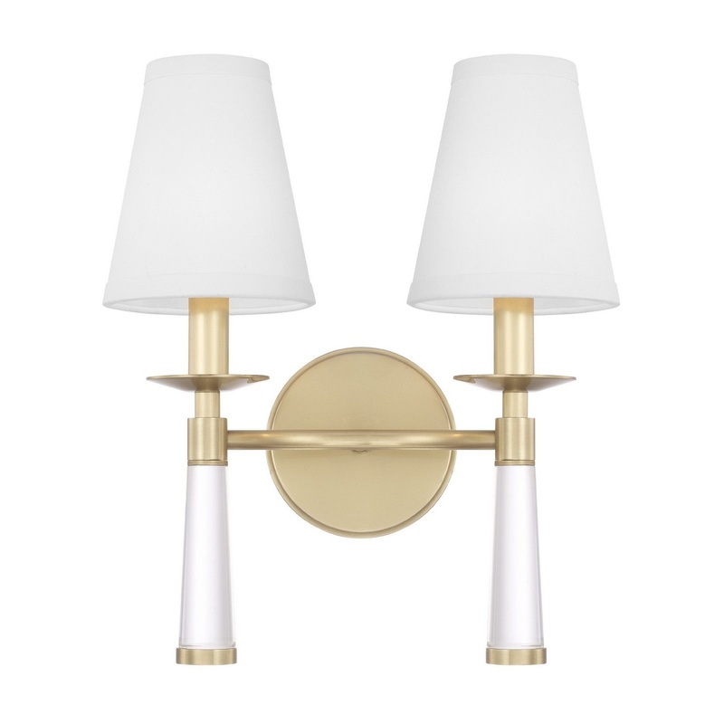 Crystorama 8862-AG Baxter Two Light Wall Sconce Aged Brass