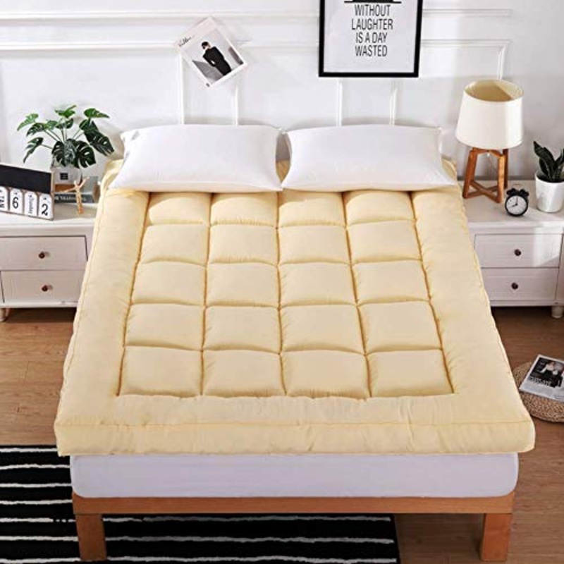jhgsdh Materasso singolo doppio pieghevole Tatami morbido materasso portatile non-slip Futon per dormitori domestici all’aperto 135 x 200 cm
